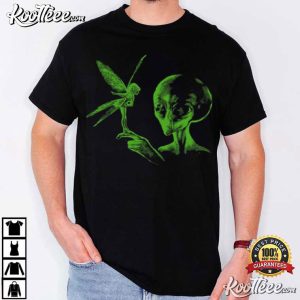 Green Alien Fairy Surreal Trippy Festival T Shirt (3)