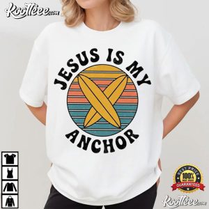 Jesus Is My Anchor Retro Christian Beach Religious T Shirt (1)