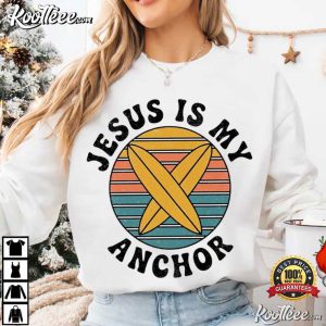 Jesus Is My Anchor Retro Christian Beach Religious T-Shirt Jesus Is My Anchor Retro Christian Beach Religious T Shirt (3)