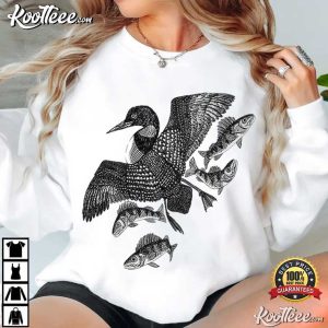 Loon Boxy Perch Bird T Shirt (4)