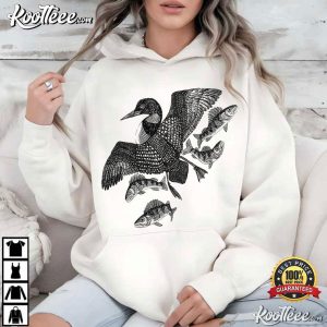 Loon Boxy Perch Bird T Shirt (1)