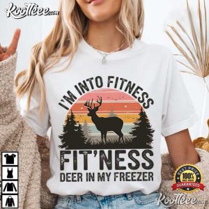 Deer In Freezer Retro Sunset Funny Hunting T-Shirt Deer In Freezer Retro Sunset Funny Hunting T Shirt (4)