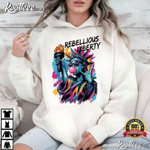 Statue Of Liberty Blowing Bubble Gum 4th Of July Patriotic T Shirt (2)