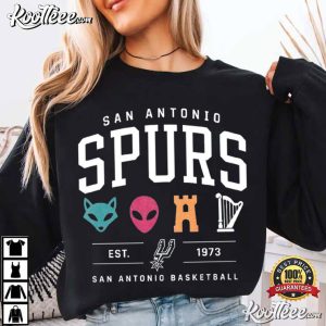 San Antonio Basketball Crazy Hispanic Spurs Player Retro Skyline T Shirt (2)