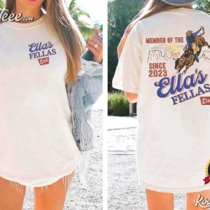 Ella's Fellas Club Cowboy 2026 Vintage Western Concert T Shirt (4)