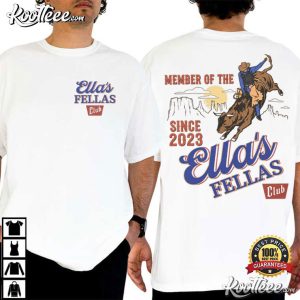 Ella's Fellas Club Cowboy 2026 Vintage Western Concert T Shirt (1)