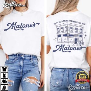 Malones Diner Hastings MA Off Campus Series Merch T Shirt (4)