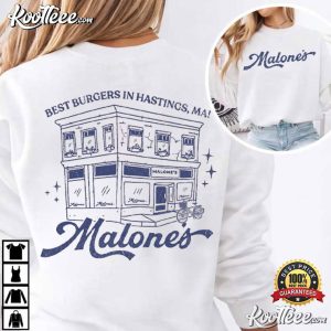 Malones Diner Hastings MA Off Campus Series Merch T Shirt (2)