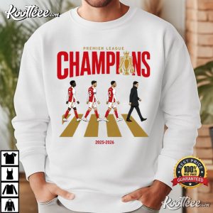 Arsenal Premier League Champions 2025 2026 North London Victory T Shirt (1)