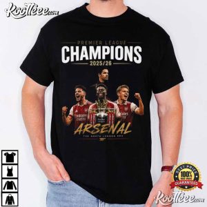 Arsenal FC Premier League Champions 2025 2026 Fan Merch T-Shirt Arsenal FC Premier League Champions 2025 2026 Fan Merch T Shirt (2)