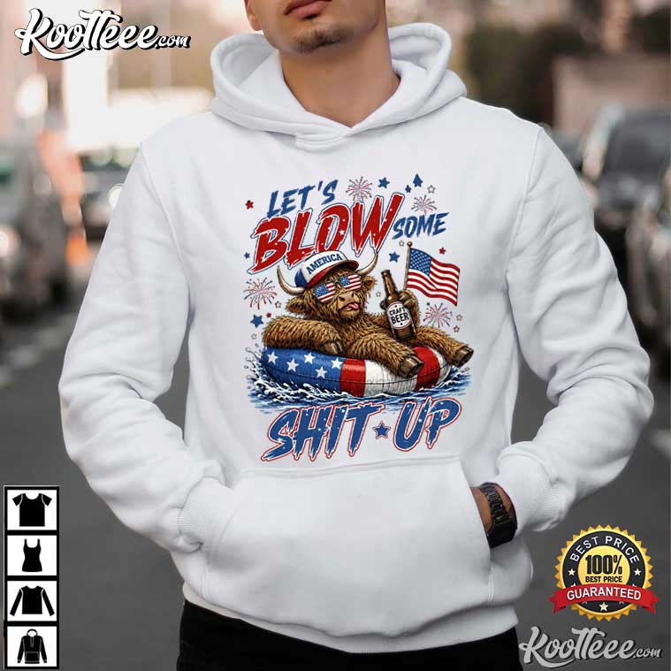 Highland Cow Funny 4th Of July Patriotic Summer T-Shirt Highland Cow Funny 4th Of July Patriotic Summer T-Shirt