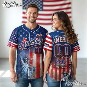 America Patriotic 250th Anniversary Personalized Baseball Jersey (3)