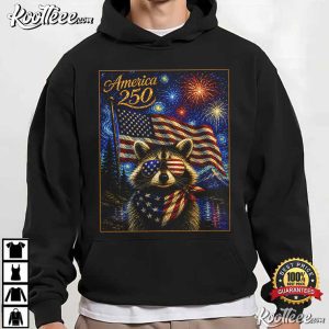 American 250 Raccoon Starry Night 4th Of July Patriotic T Shirt (3)