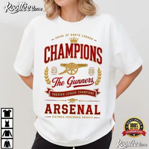 Arsenal Champions 2026 The Gunners North London Football T-Shirt Arsenal Champions 2026 The Gunners North London Football T Shirt (2)