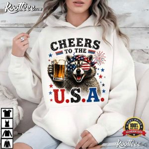 Raccoon Beer 4th Of July Patriotic USA Funny T Shirt (4)