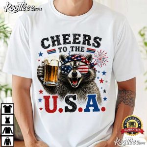 Raccoon Beer 4th Of July Patriotic USA Funny T Shirt (1)