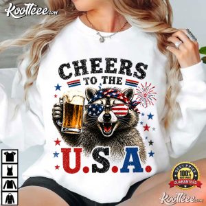 Raccoon Beer 4th Of July Patriotic USA Funny T Shirt (3)
