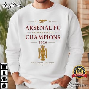 Arsenal FC Champions 2026 Premier League Winners T Shirt (2)