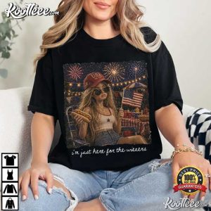Just Here For The Wieners Funny Doll Face 4th Of July T Shirt (1)