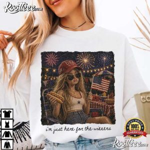 Just Here For The Wieners Funny Doll Face 4th Of July T Shirt (3)