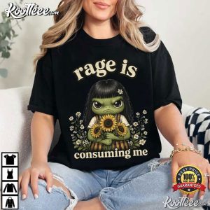Rage Is Consuming Me Sarcastic Meme Funny Frog Graphic T Shirt (4)