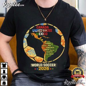 North America World Soccer 2026 Canada United States Mexico T Shirt (1)