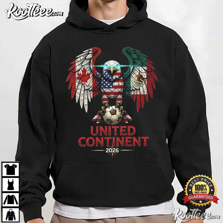 United Continent 2026 Eagle Soccer North America Football T-Shirt United Continent 2026 Eagle Soccer North America Football T-Shirt