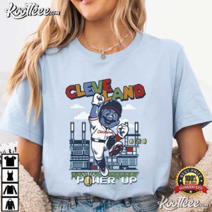 Super Mario Cleveland Guardians Baseball Power Up T Shirt (1)