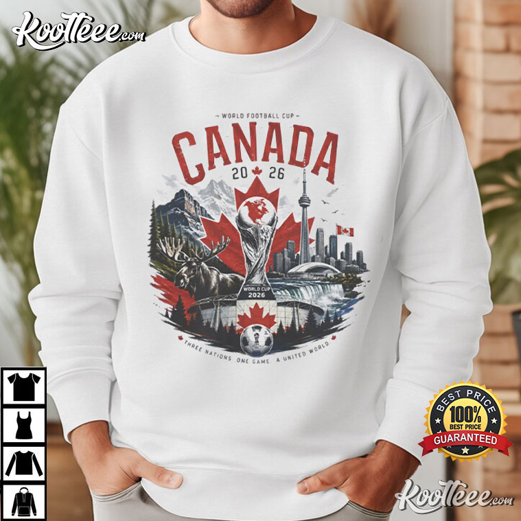 North America World Cup Soccer 2026 Canada T-Shirt North America World Cup Soccer 2026 Canada T-Shirt