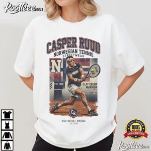 Casper Ruud Norwegian Tennis Player Graphic Vintage Sports T-Shirt Casper Ruud Norwegian Tennis Player Graphic Vintage Sports T Shirt (4)