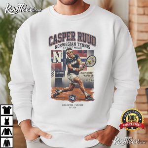 Casper Ruud Norwegian Tennis Player Graphic Vintage Sports T-Shirt Casper Ruud Norwegian Tennis Player Graphic Vintage Sports T Shirt (2)