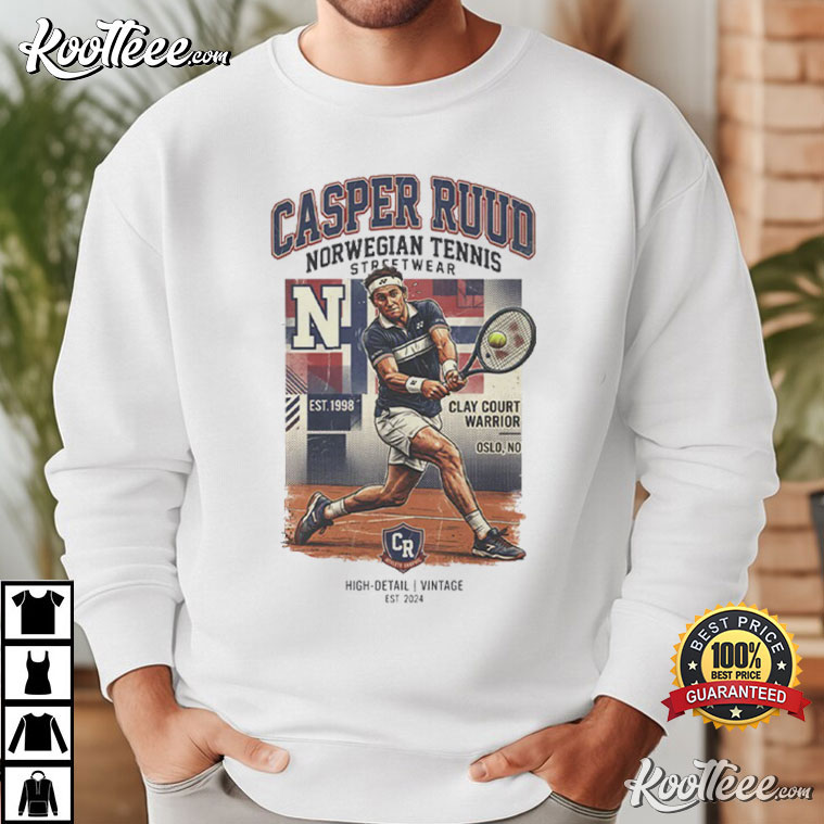 Casper Ruud Norwegian Tennis Player Graphic Vintage Sports T-Shirt