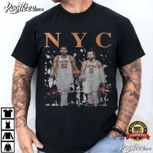 Karl Anthony Towns Jalen Brunson New York Knicks Basketball T Shirt (1)
