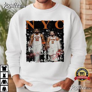 Karl Anthony Towns Jalen Brunson New York Knicks Basketball T-Shirt Karl Anthony Towns Jalen Brunson New York Knicks Basketball T Shirt (3)