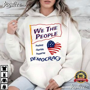 We The People Pro Democracy American Flag Heart T Shirt (4)