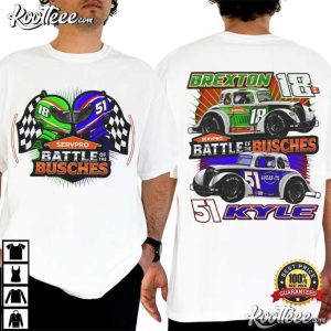 Battle Of The Busches Racing Helmet Nascar Graphic T Shirt (1)