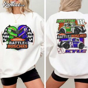 Battle Of The Busches Racing Helmet Nascar Graphic T-Shirt Battle Of The Busches Racing Helmet Nascar Graphic T Shirt (2)