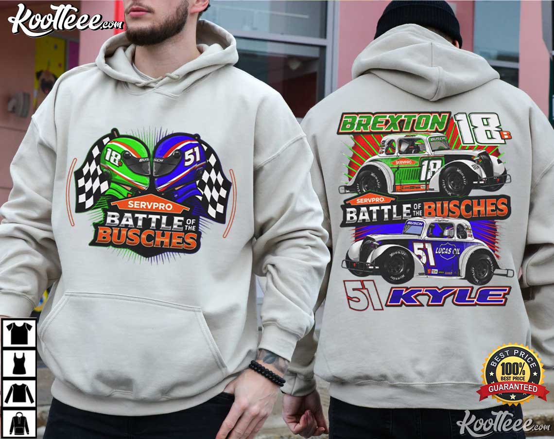 Battle Of The Busches Racing Helmet Nascar Graphic T-Shirt Battle Of The Busches Racing Helmet Nascar Graphic T-Shirt