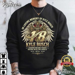 Kyle Busch 18 Memorial Racing Tribute Angel Wings T-Shirt Kyle Busch 18 Memorial Racing Tribute Angel Wings T Shirt (4)