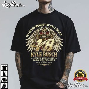 Kyle Busch 18 Memorial Racing Tribute Angel Wings T Shirt (1)