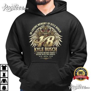 Kyle Busch 18 Memorial Racing Tribute Angel Wings T-Shirt Kyle Busch 18 Memorial Racing Tribute Angel Wings T Shirt (2)