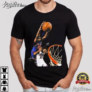 Mitchell Robinson Dunk Joel Embiid Vintage Basketball T Shirt (4)
