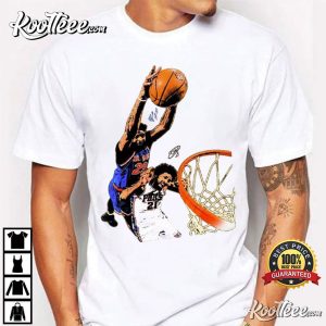Mitchell Robinson Dunk Joel Embiid Vintage Basketball T-Shirt Mitchell Robinson Dunk Joel Embiid Vintage Basketball T Shirt (1)