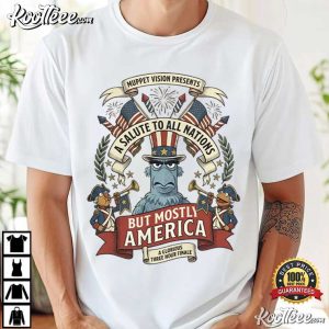 Sam Eagle A Salute To All Nations But Mostly America Muppets Patriotic T Shirt (1)