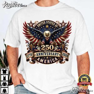 Retro 250th Anniversary Of The United States 4th Of July T Shirt (4)