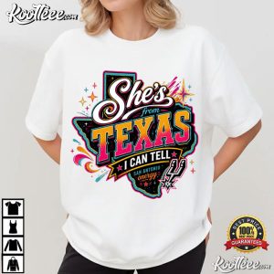 She's From Texas San Antonio Spurs Basketball T Shirt (1)