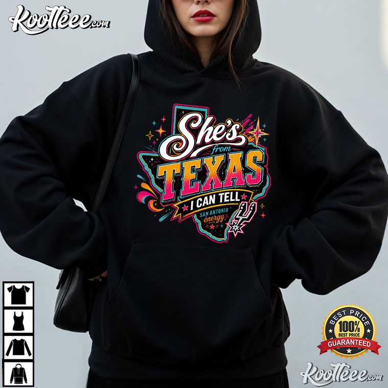 She's From Texas San Antonio Spurs Basketball T-Shirt She's From Texas San Antonio Spurs Basketball T-Shirt