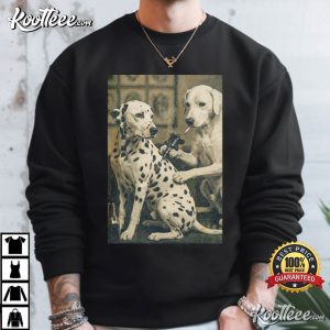 Retro Dalmatian Dog Tattoo Artist Funny Meme T Shirt (4)
