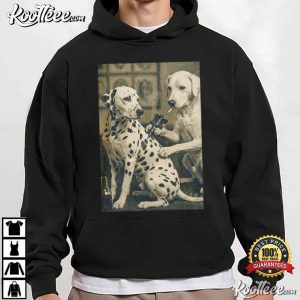 Retro Dalmatian Dog Tattoo Artist Funny Meme T Shirt (1)