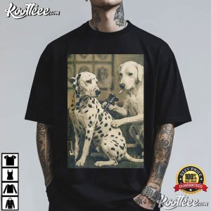 Retro Dalmatian Dog Tattoo Artist Funny Meme T Shirt (3)